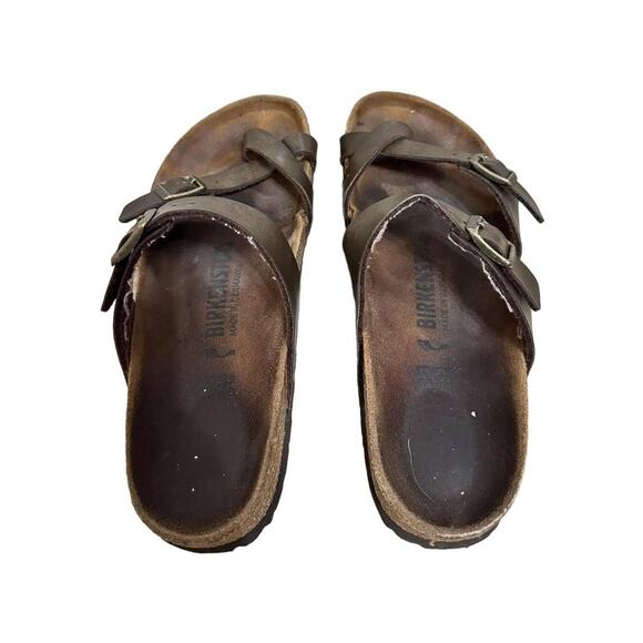 Birkenstock Mayari Birko-Flor Loop Toe Adjustable Strap Slides Sandals Size 7‎ - Picture 3 of 5